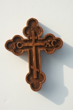 budded greek ortohodox cross