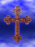 Ornate Botonnee Cross w/ name